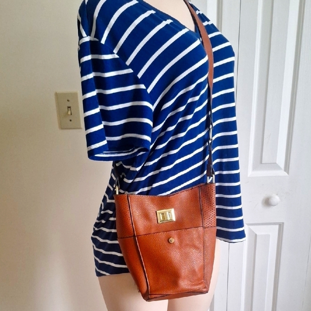 Steve Madden Brown Crossbody Bucket Bag